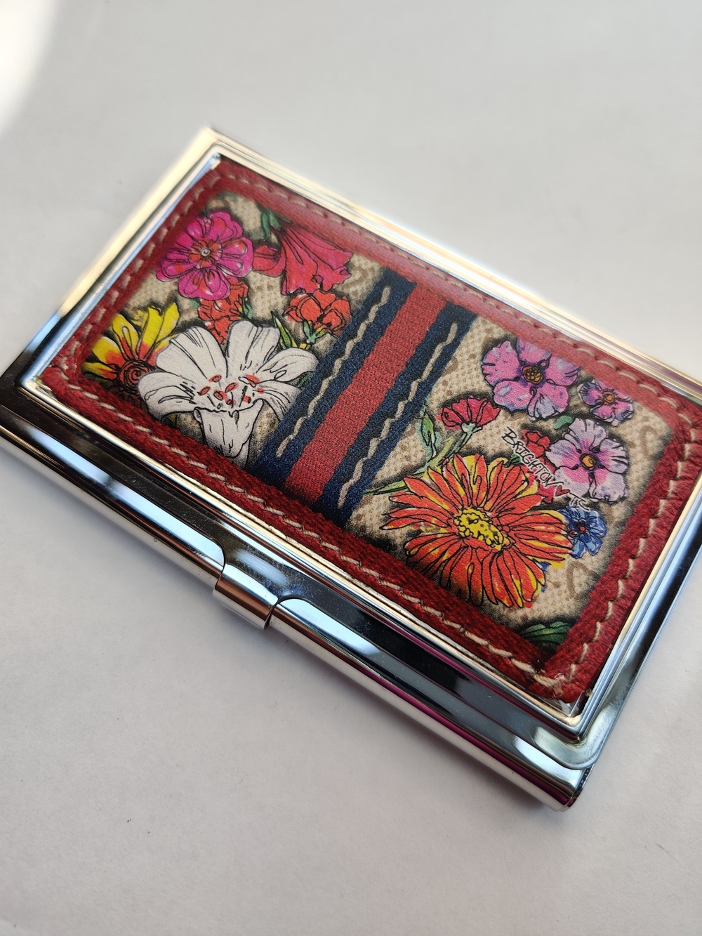 Brighton Floral Stripe Card Case